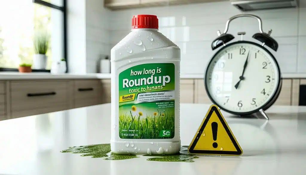 how long is roundup toxic to humans