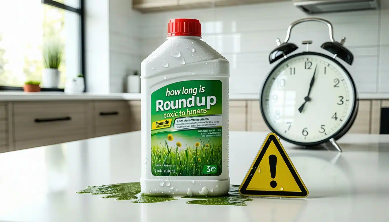 how long is roundup toxic to humans