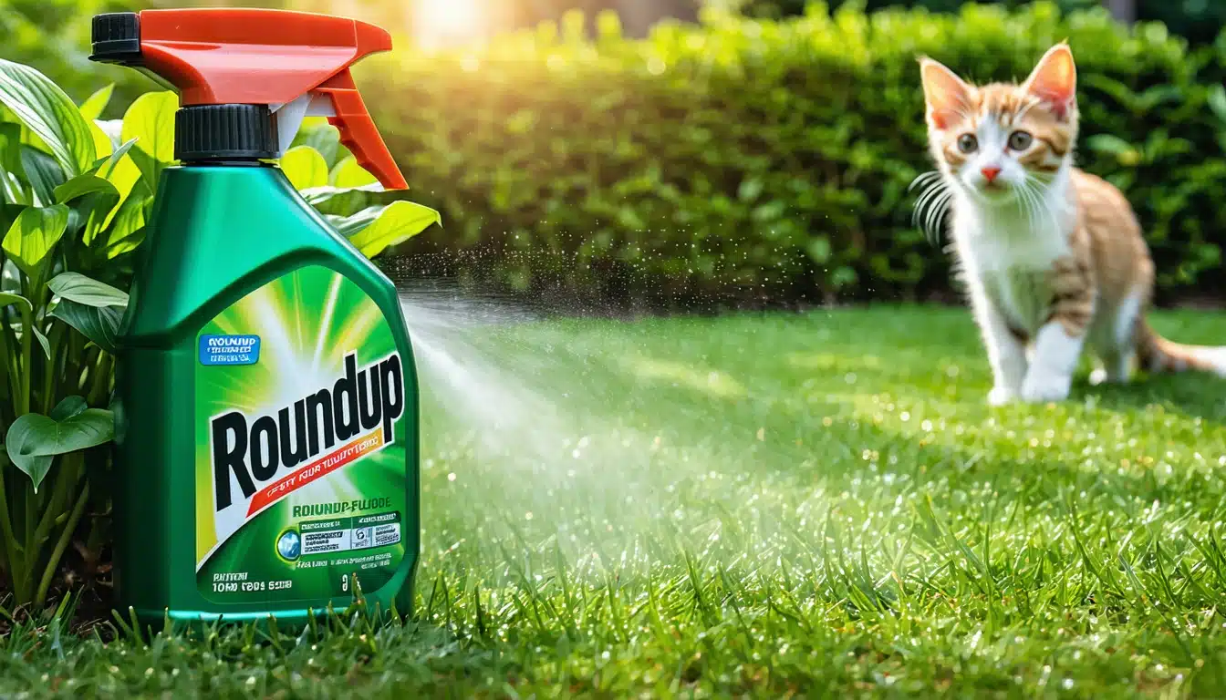 how long after spraying roundup is it safe for pets