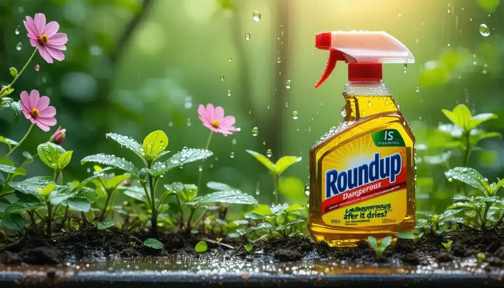 is roundup dangerous after it dries