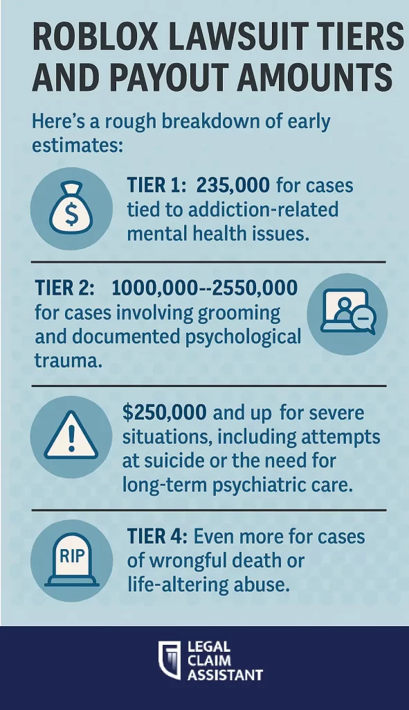 roblox lawsuit settlement amounts per person
