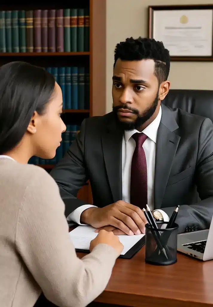 A boarding school sexual abuse lawyer discussing a case of inappropriate behavior between a trusted adult and fellow students, helping the survivor report to the proper authorities, seek justice served, and recover compensation for lost wages on a contingency fee basis.