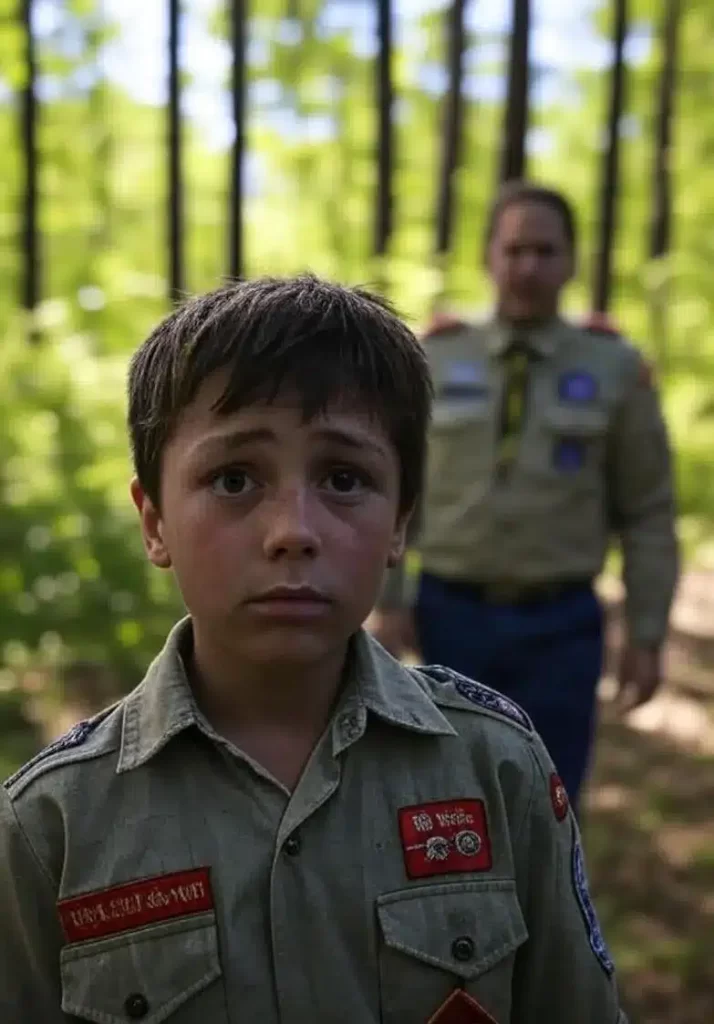 A solemn image representing Scouting America and the ongoing reckoning with child protection failures, showing a faded Boy Scouts uniform beside a report folder labeled “BSA filed,” symbolizing legal actions against a former scout leader accused of suspected abuse, sexual exploitation, and having sexually assaulted minors in the program.