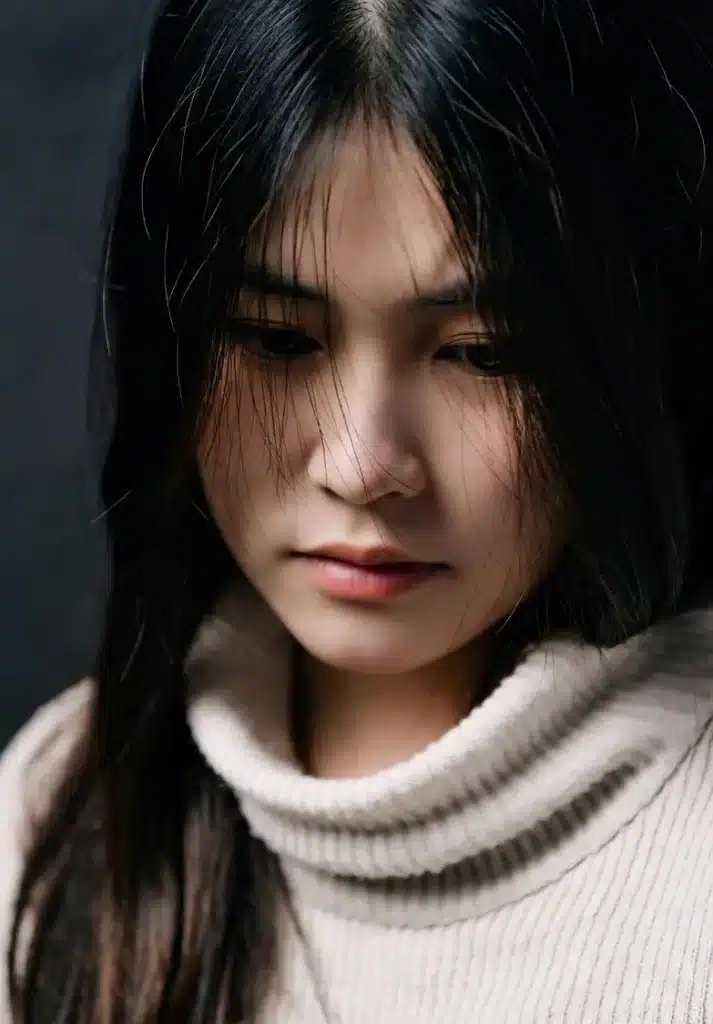 A child rape victim receiving mental health support as part of child abuse prevention efforts, reflecting findings from self report studies that show victims often struggle with trauma and may have multiple sexual partners, as noted in self report studies.