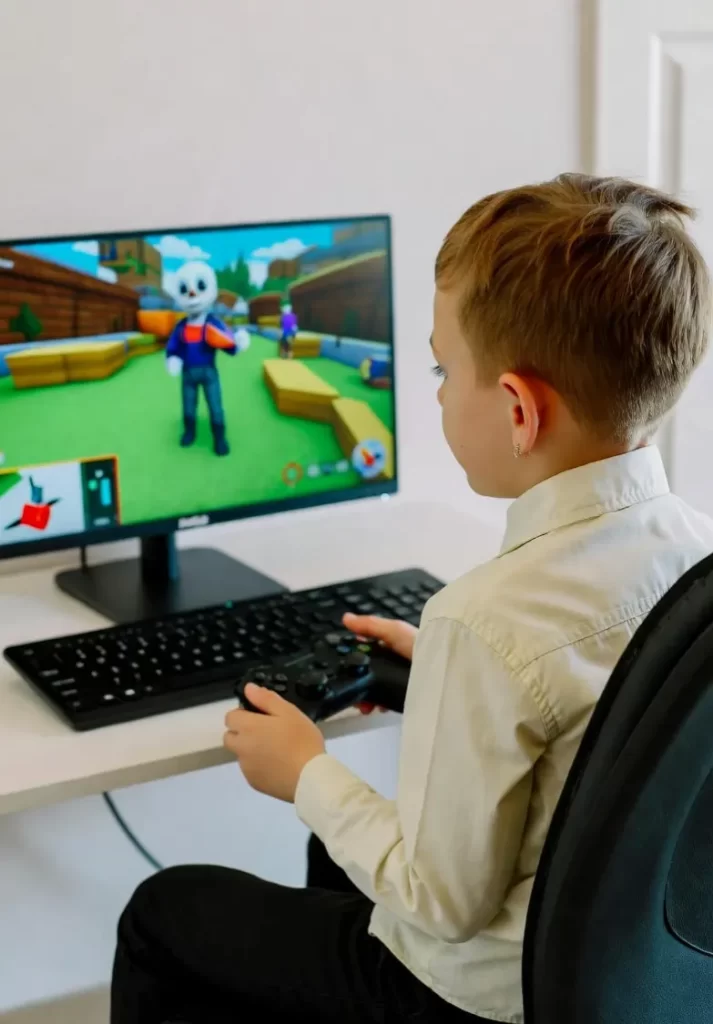 A concerned parent watches their child playing Roblox after CBS News reports warn about predators creating an unsafe environment on the platform; CBS News urges families to consider if it’s time to leave Roblox for safer gaming options.