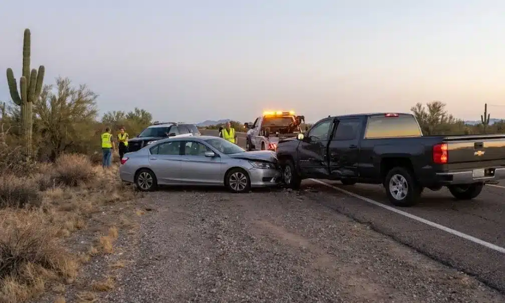 motor vehicle accident - Front seat passengers and seat passengers involved in a pile up and t bone crash with a stationary obstruction showing common injury patterns and pedestrian injuries across each age group while receiving medical attention as investigators assess the exact cause