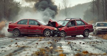 head on car accident