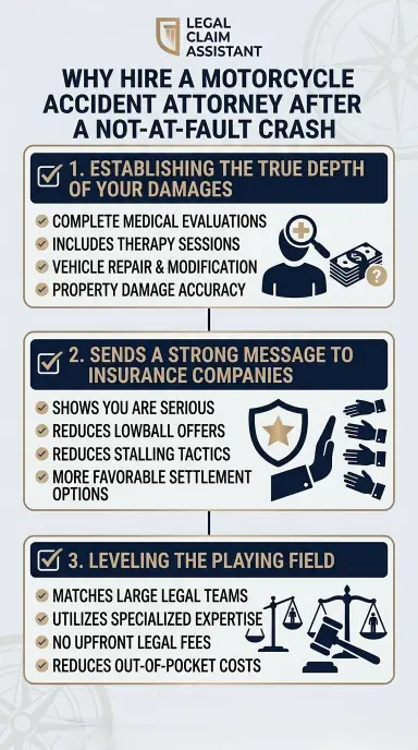 Is A Motorcycle Accident Attorney Necessary If You Are Not At Fault?