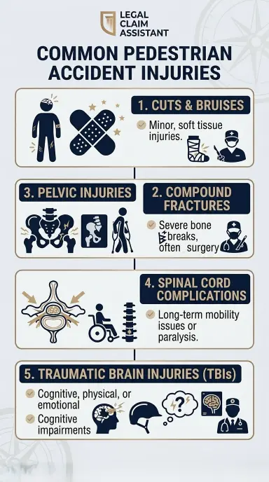 Common Pedestrian Accident Injuries and Their Long Term Impact