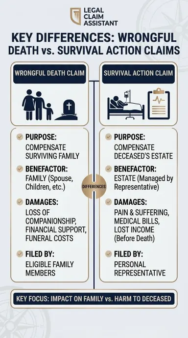 Survival Action vs Wrongful Death